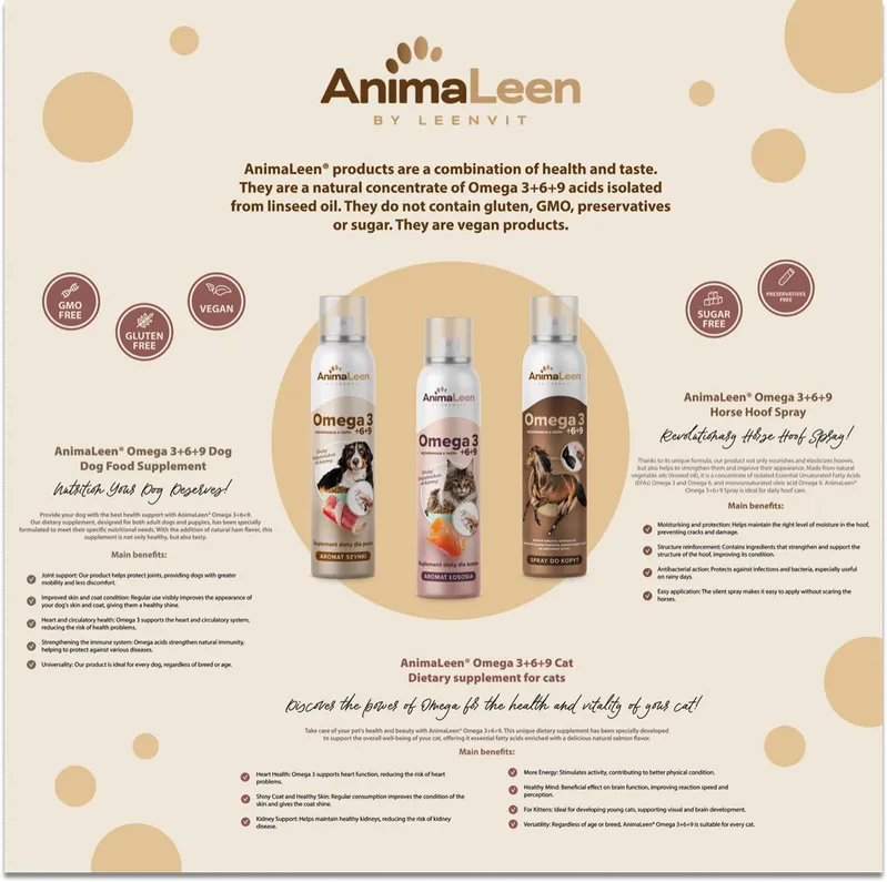 Poster produktowy marki AnimaLeen